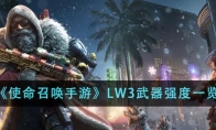 《使命召唤手游》LW3武器强度一览